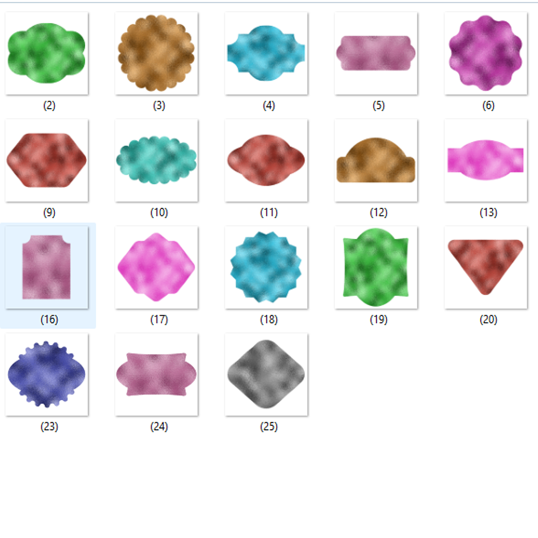 Kit Digital Rótulos Coloridos  2