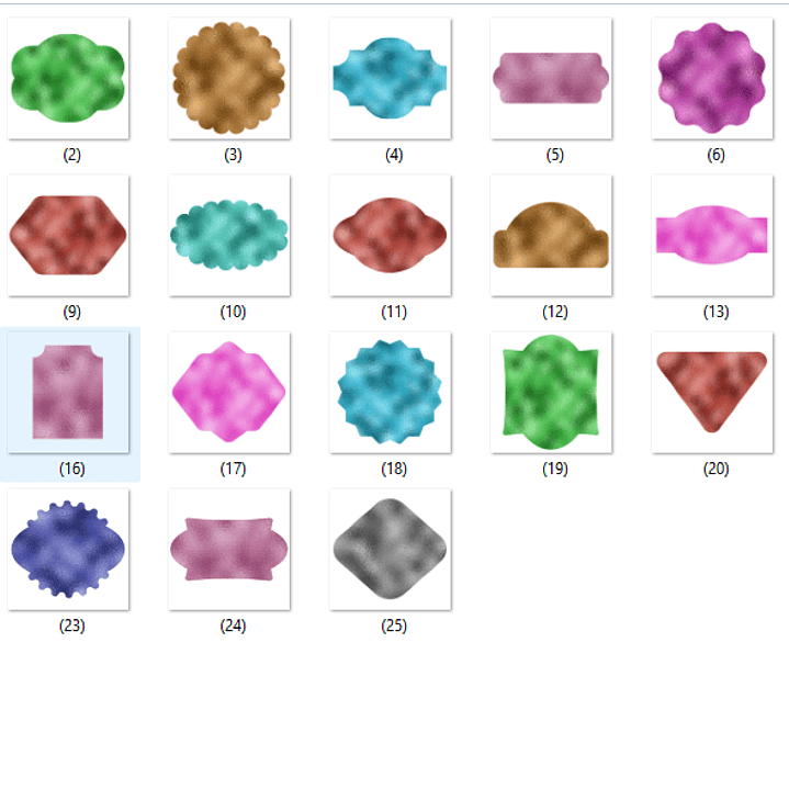 Kit Digital Rótulos Coloridos  2