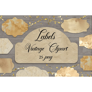 Kit Digital Rótulos Vintage