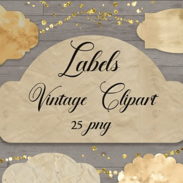 Kit Digital Rótulos Vintage 1