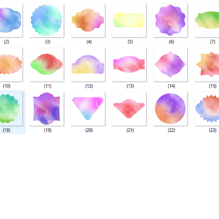 Kit Digital Rótulos Aquarela  2