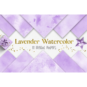 Kit Digital Rótulos Aquarela Lilás