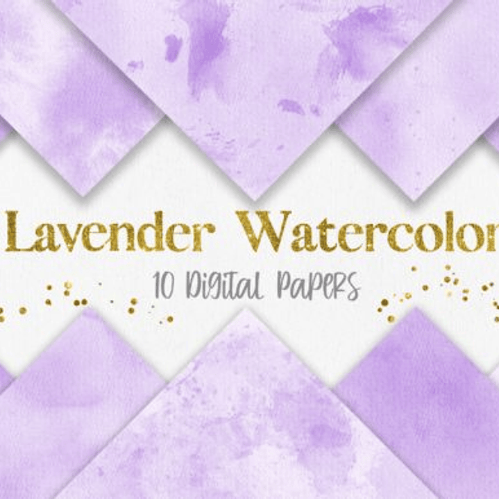 Kit Digital Rótulos Aquarela Lilás 1