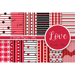 Kit Digital Papeis Love 