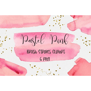 Kit Digital Pinceis Rosa Pastel 