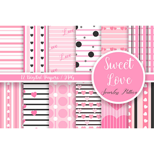 Kit Digital Papeis Amor Doce 