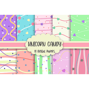 Kit Digital Papeis Unicornio 