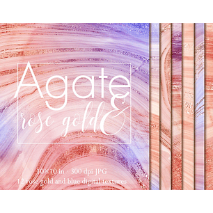 Kit Digital Papeis Rosa e Ouro 