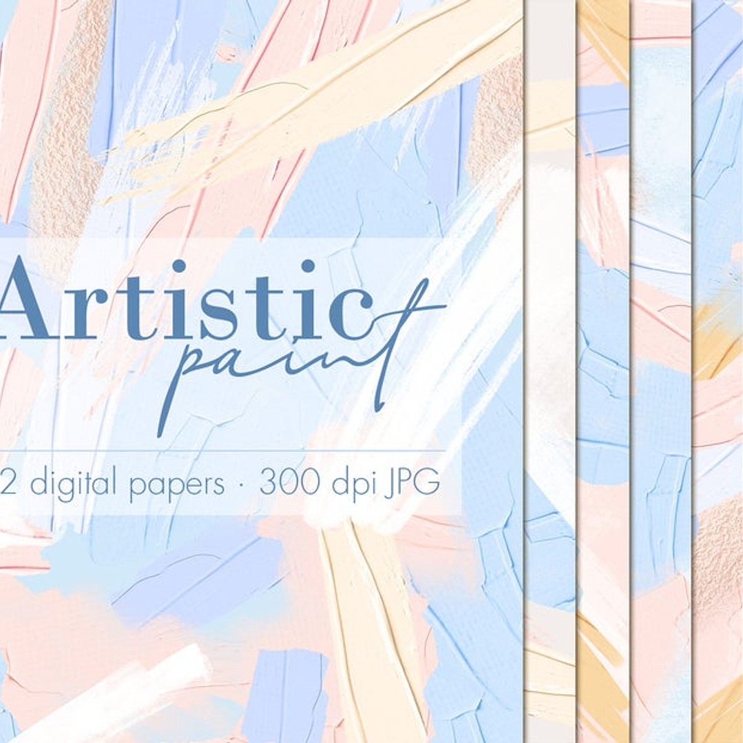 Kit Digital Papeis Azul Pastel  1