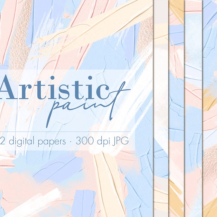 Kit Digital Papeis Azul Pastel  1