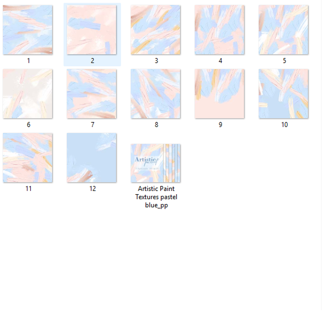 Kit Digital Papeis Azul Pastel  2