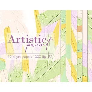 Kit Digital Papeis Verde Pasteis 