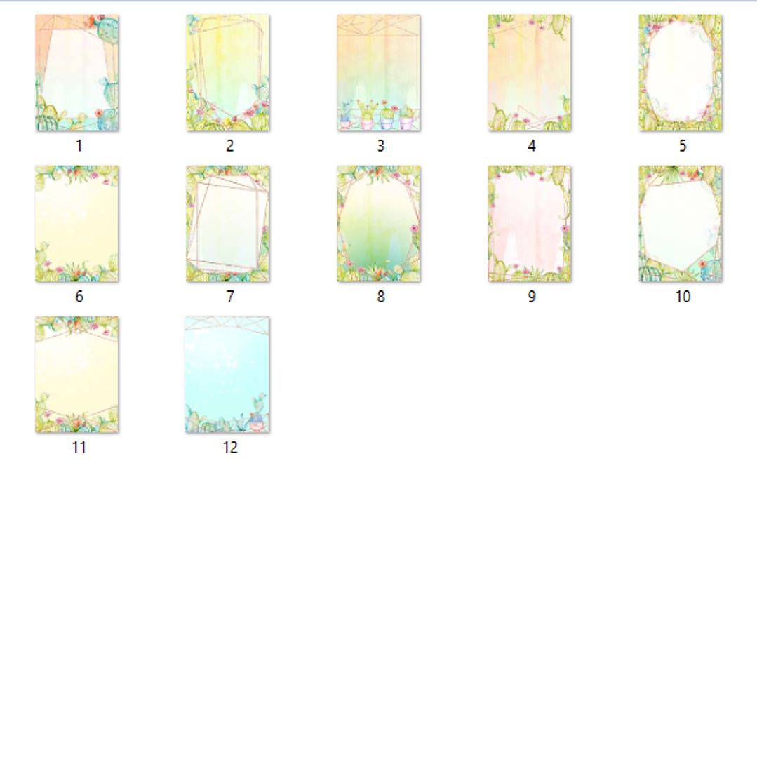 Kit Digital Papeis Cactos  2