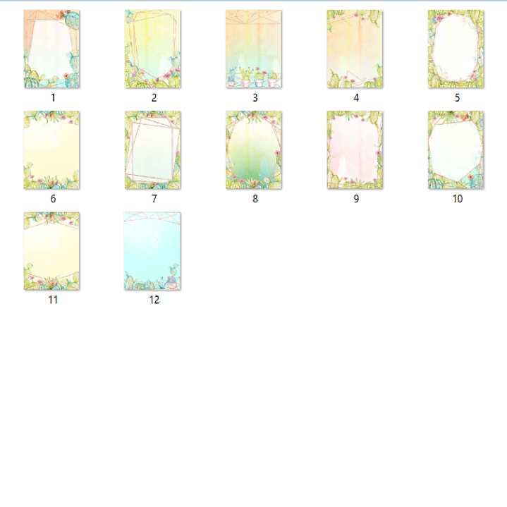 Kit Digital Papeis Cactos  2