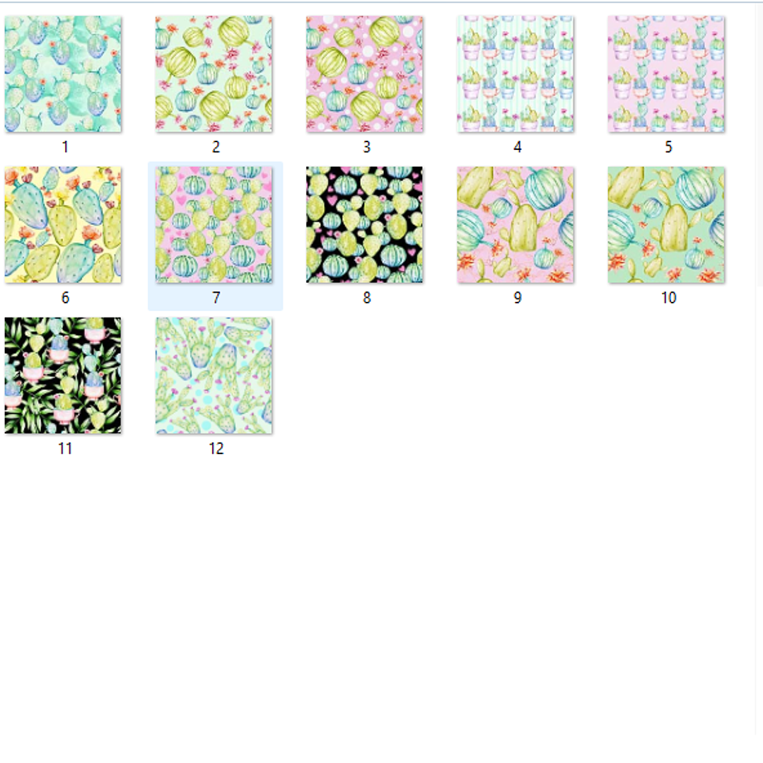 Kit Digital Papeis Coloridos Cactos  2