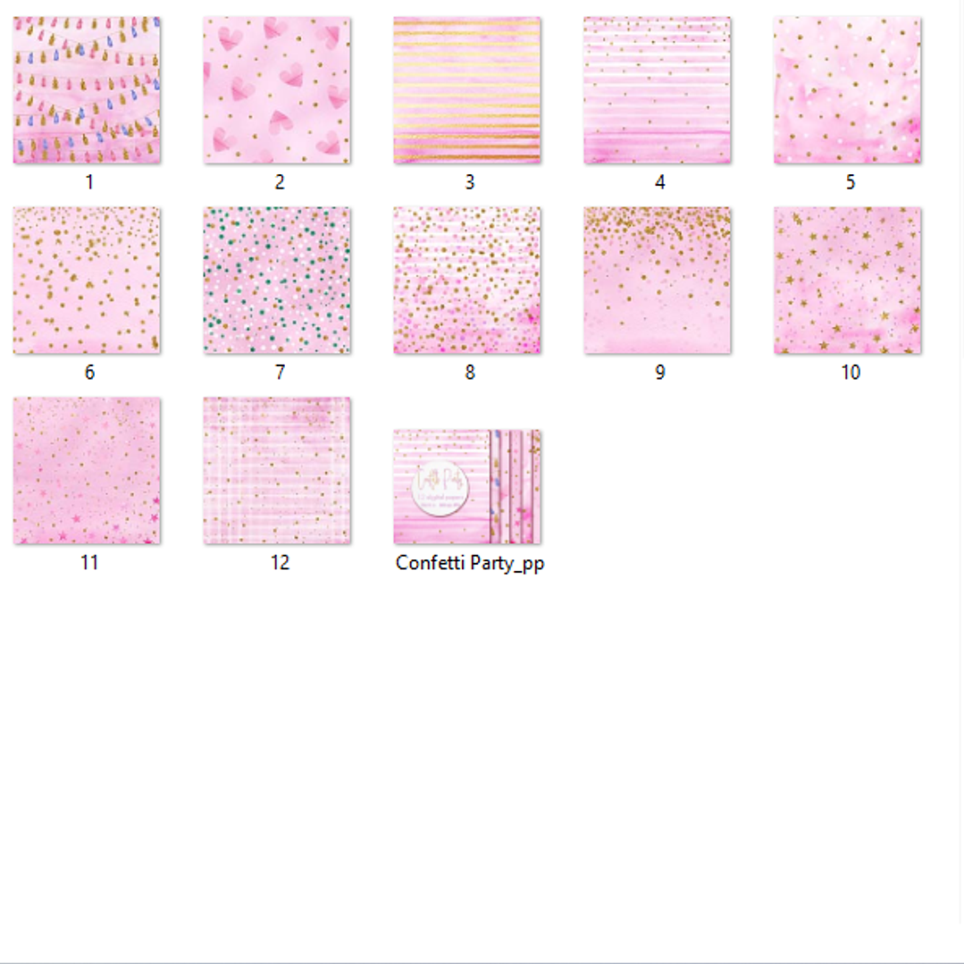 Kit Digital Papeis Confetes  2