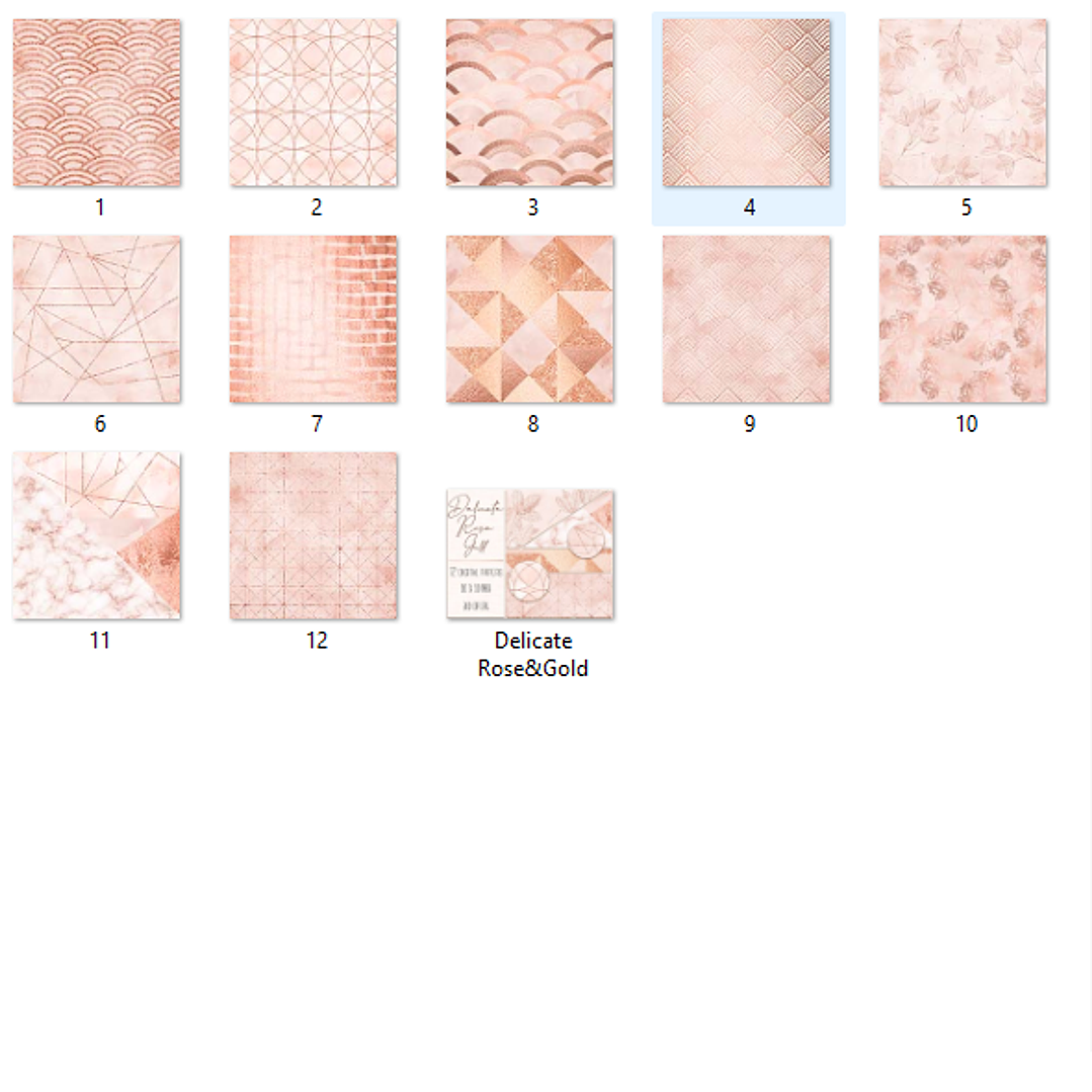 Kit Digital Papeis Ouro Rosa 2