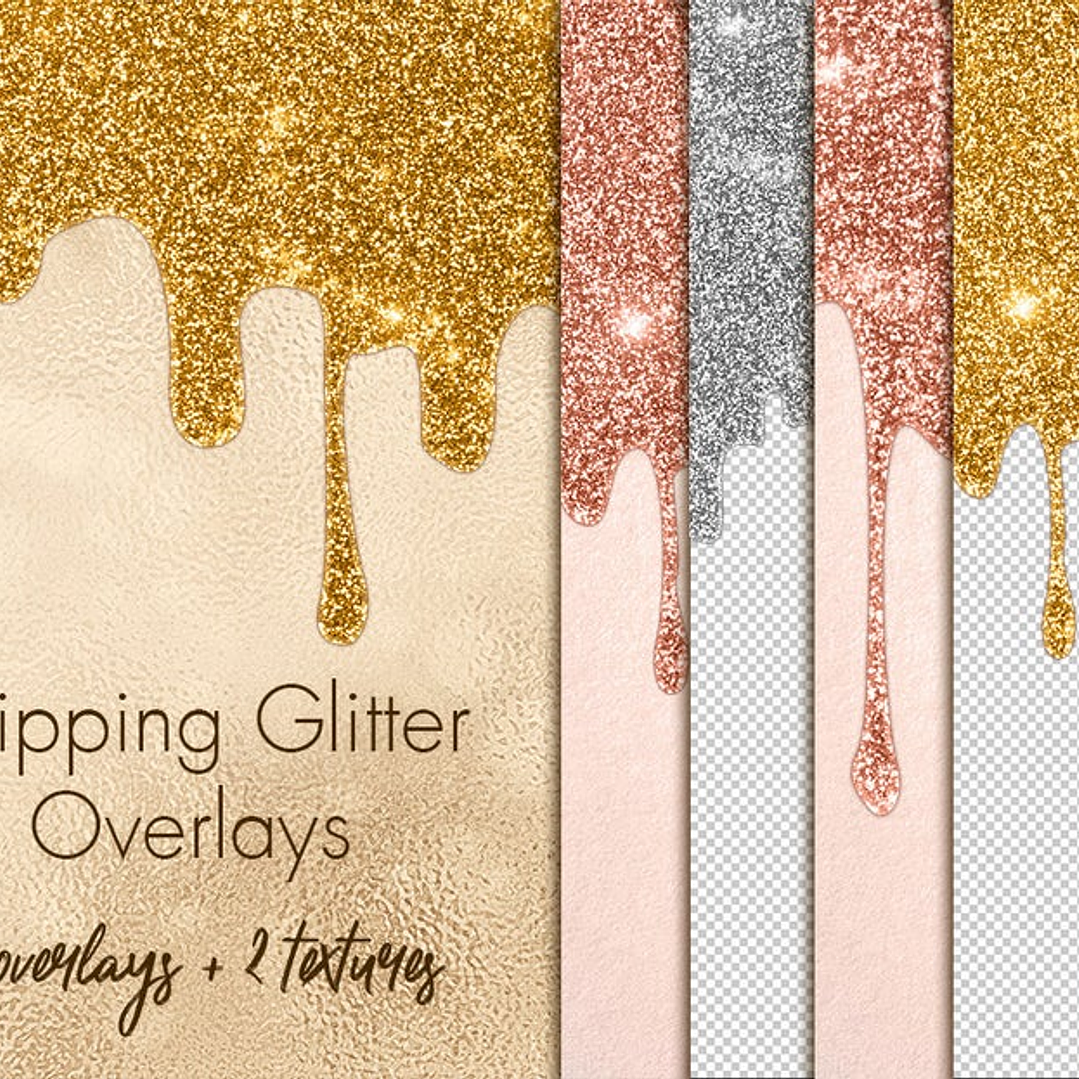 Kit Digital Papeis Pingos de Gliter  1