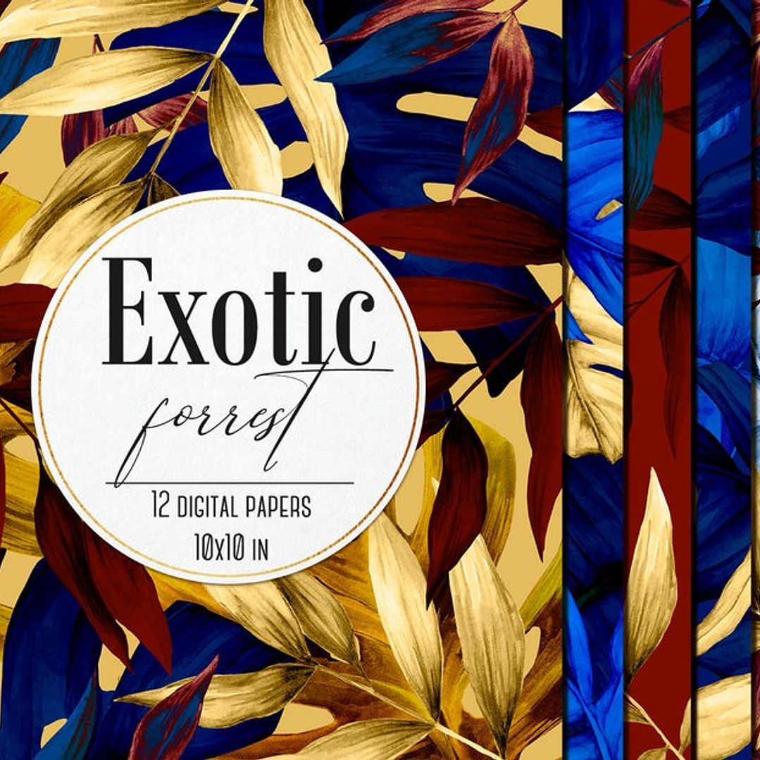 Kit Digital Floresta Exótica  1