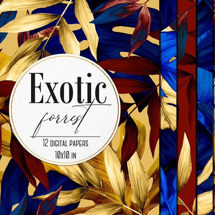 Kit Digital Floresta Exótica  1