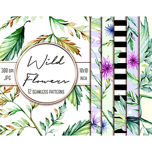 Kit Digital Papeis Floral 