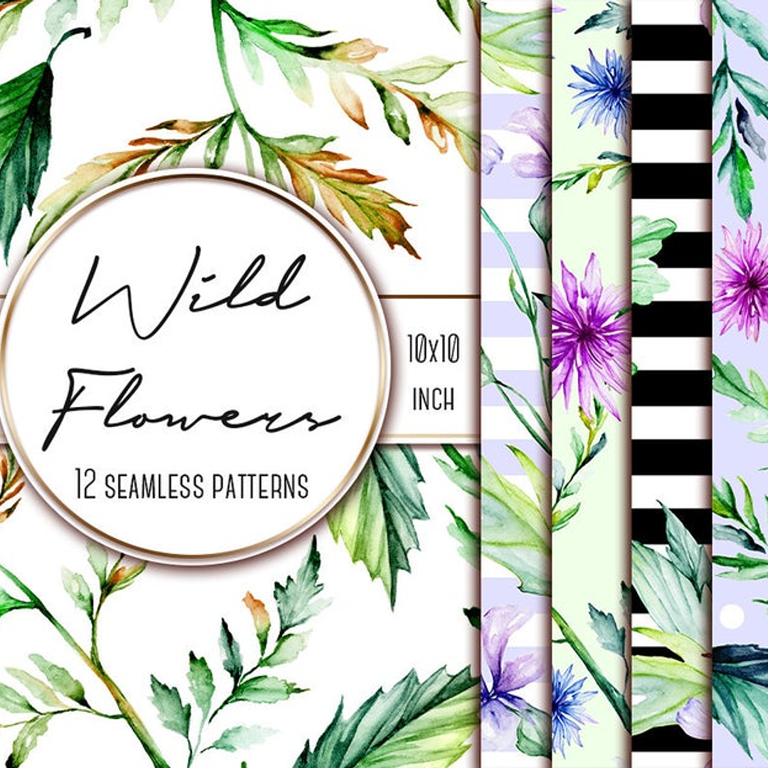 Kit Digital Papeis Floral  1