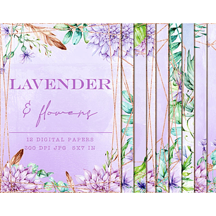 Kit Digital Lavanda Floral 