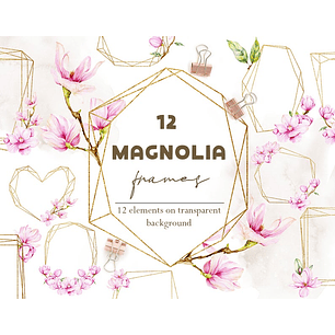 Kit Digital Molduras Floral 