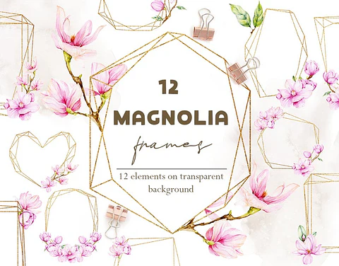 Kit Digital Molduras Floral 