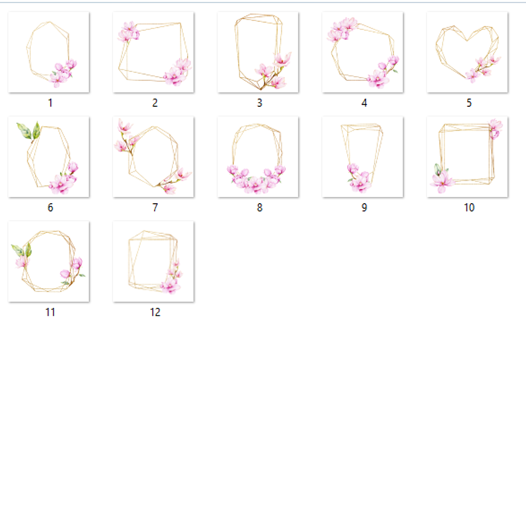 Kit Digital Molduras Floral  2