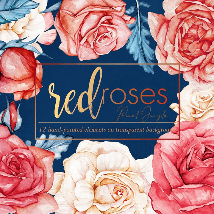 Kit Digital Rosas Vermelhas  1