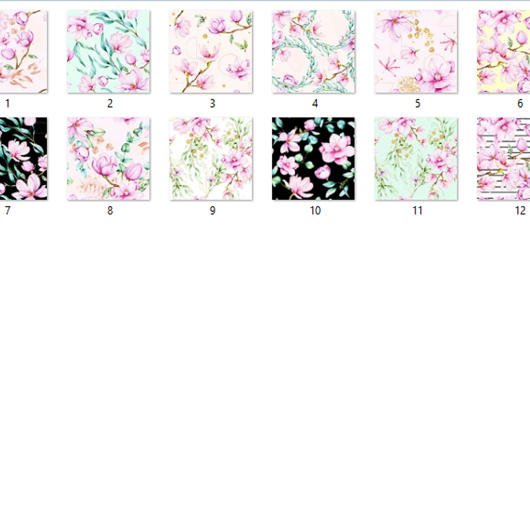 Kit Digital Papeis Flores De Magnolia  2