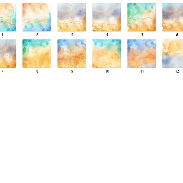 Kit Digital Papeis Aquarela Céu e Areia  2