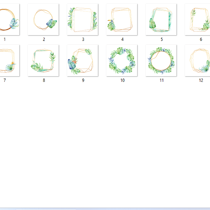 Kit Digital Folhas Tropical  2