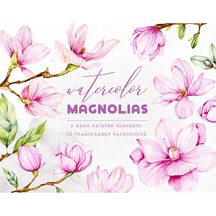 Kit Digital Flores De Magnolias 