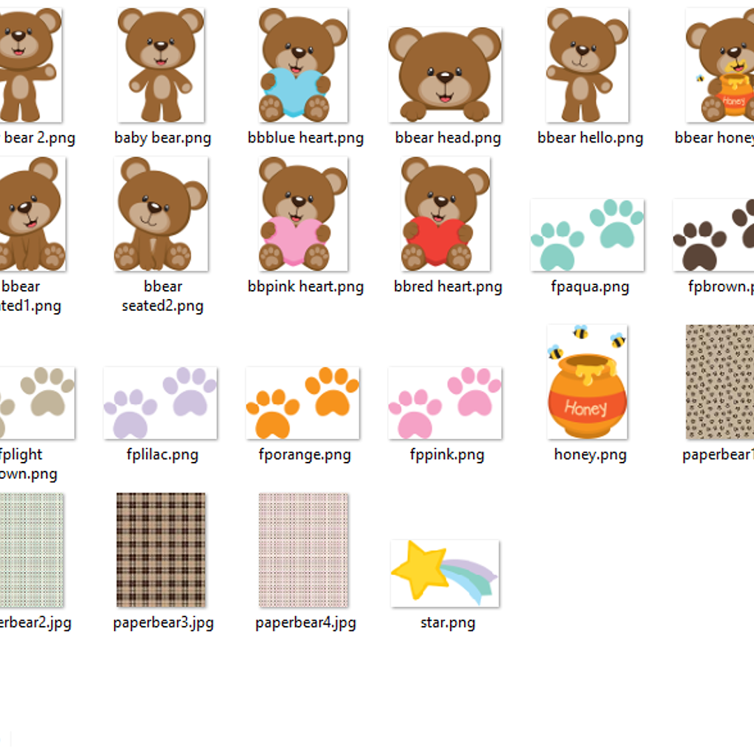 Kit Digital Ursinho Baby 2