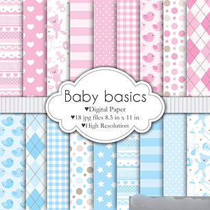 Kit Digital Papeis Baby