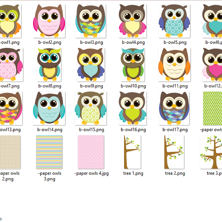 Kit Digital Corujinhas Fofas 2