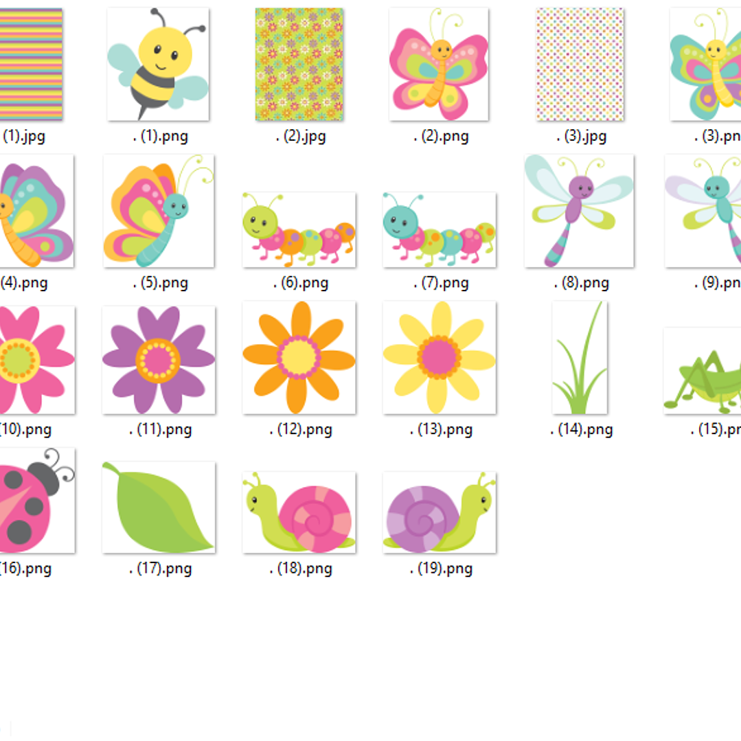 Kit Digital Insetos Fofos  2