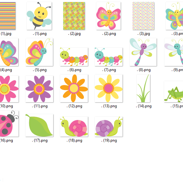 Kit Digital Insetos Fofos  2