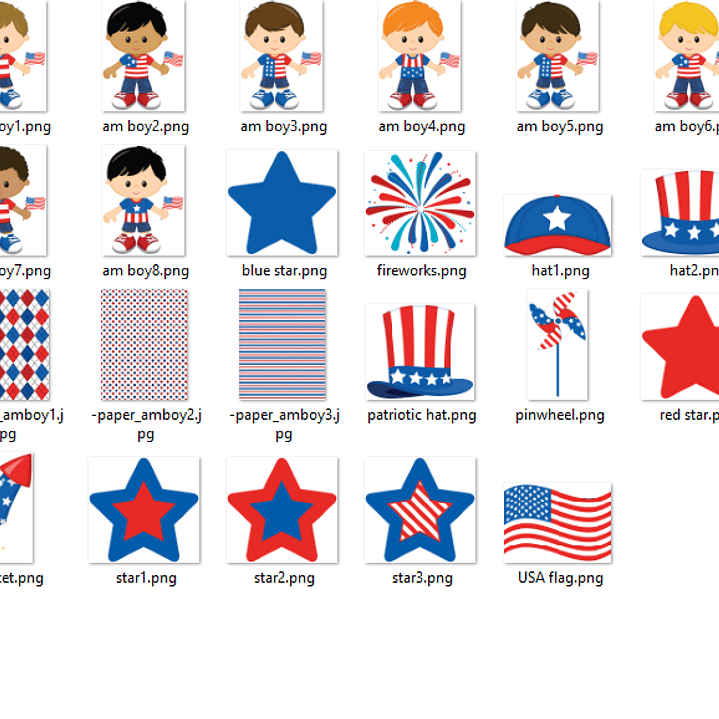 Kit Digital Meninos Americanos  2