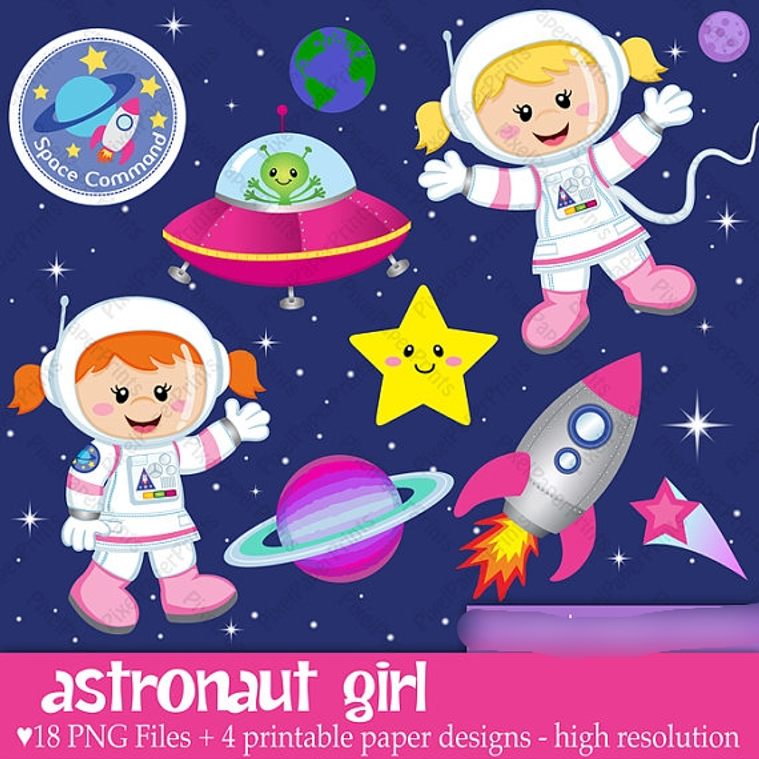 Kit Digital Meninas Astronautas  1