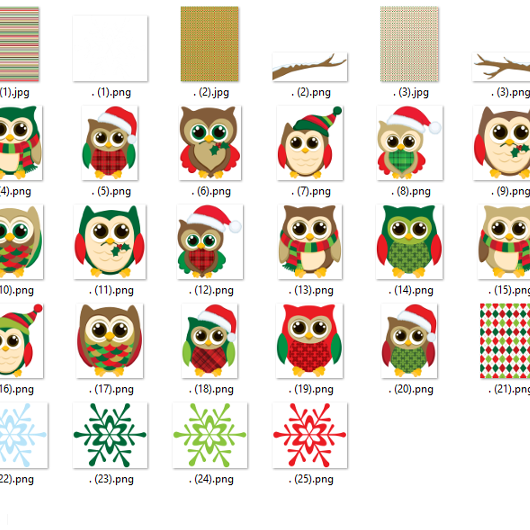 Kit Digital Corujinhas No Natal  2