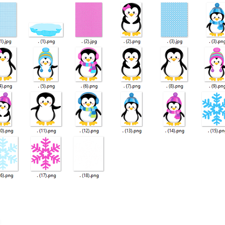 Kit Digital Pinguins Fofinhos  2