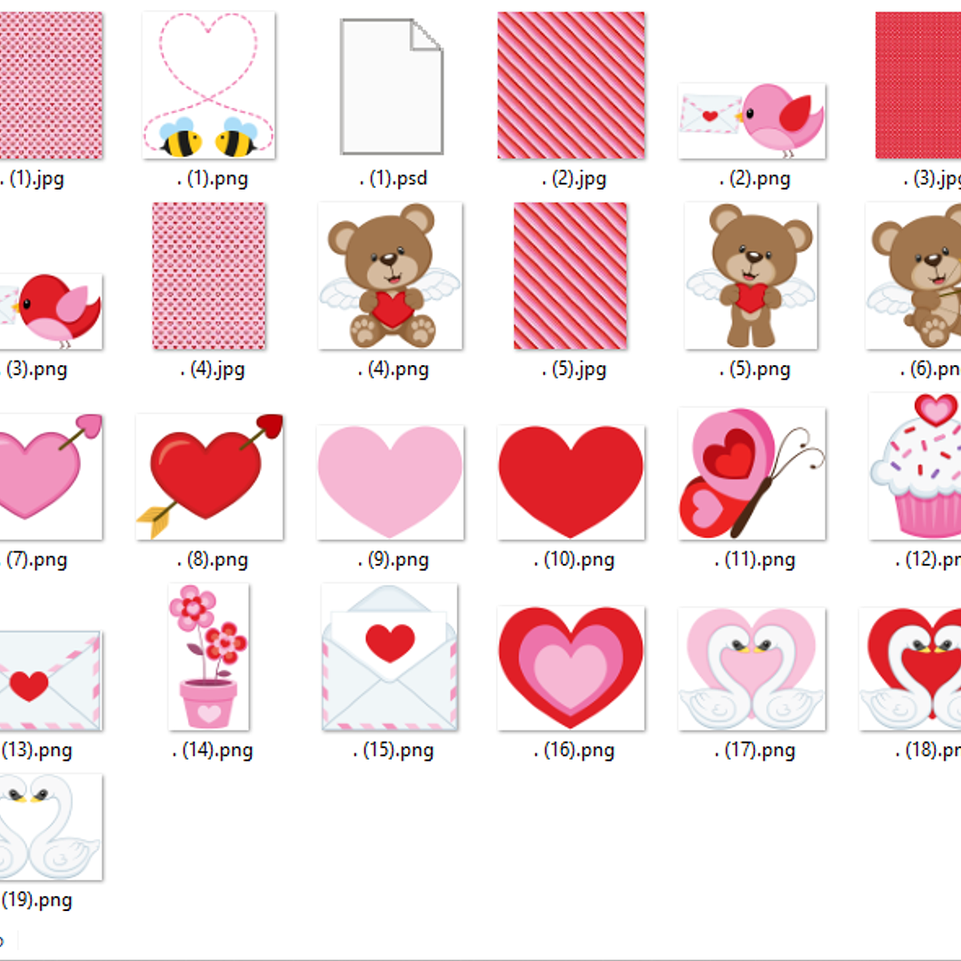 Kit Digital Ursinhos Cupidos  2