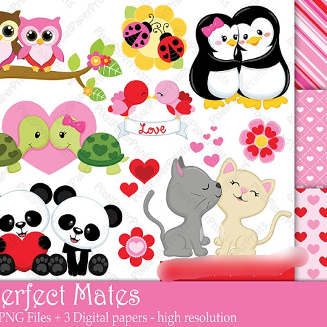 Kit Digital Casais Animais  1