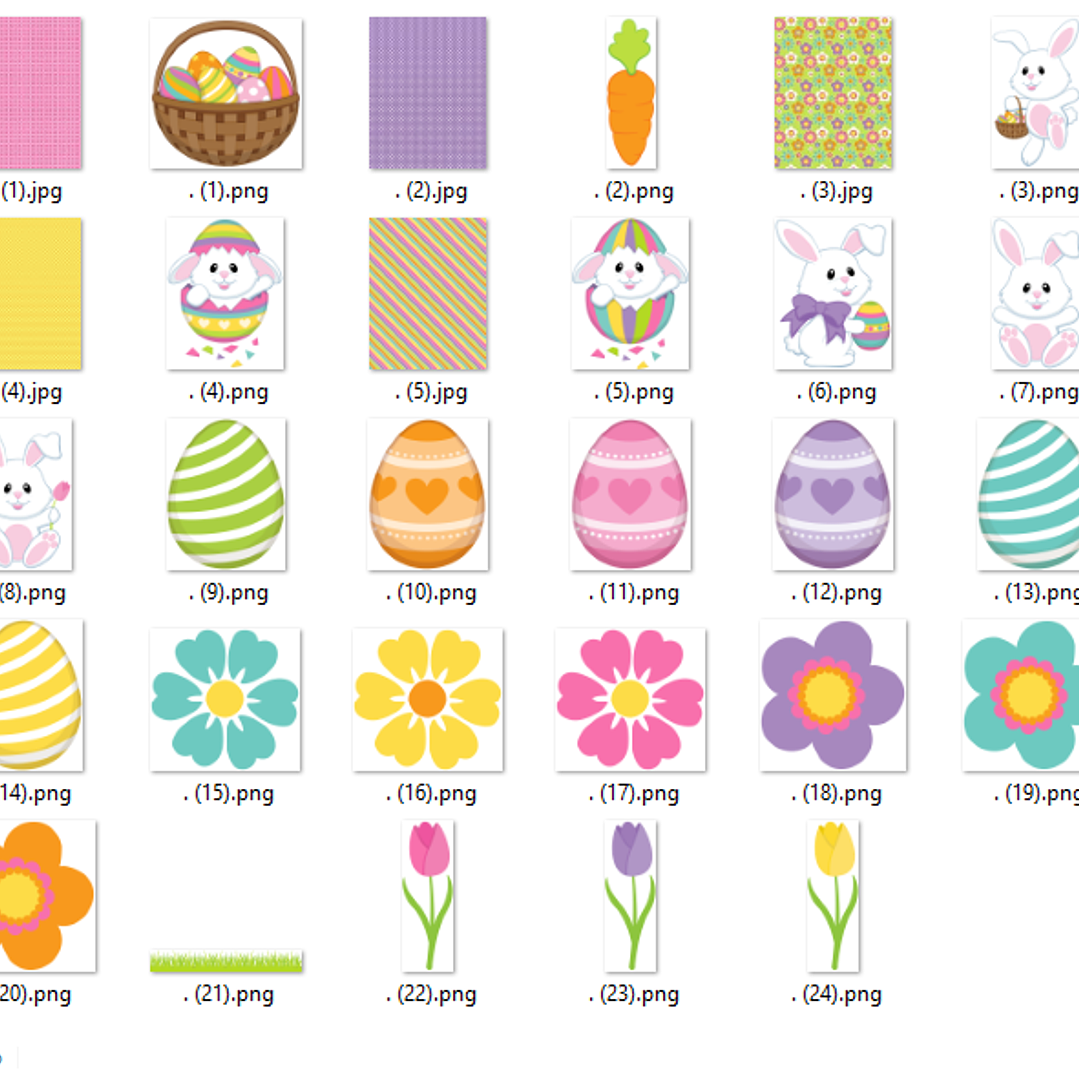 KIt Digital Pascóa Coelhinhos  2