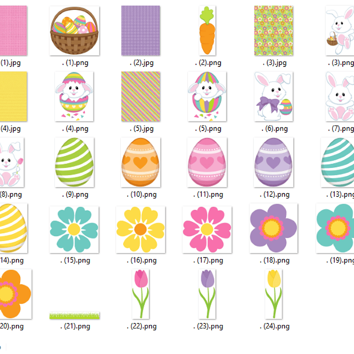 KIt Digital Pascóa Coelhinhos  2