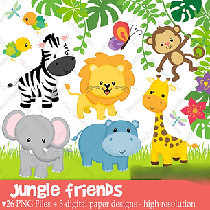 Kit Digital Amigos Da Selva 