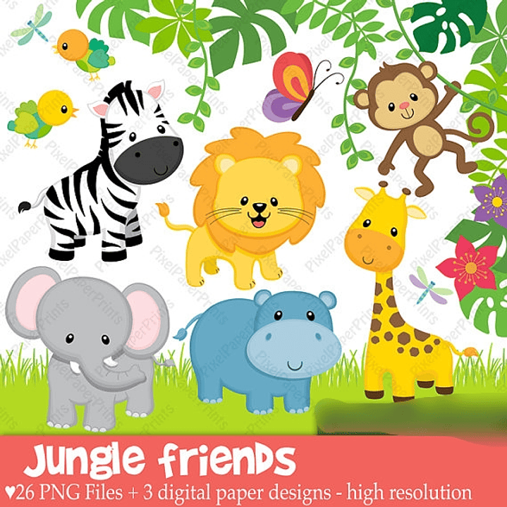 Kit Digital Amigos Da Selva  1